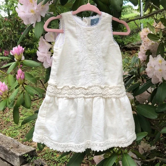 Baby Gap White Lace Dress 100% Cotton 18-24 m